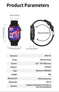 V31 Monitor kesehatan persegi, pelacak kebugaran panggilan Bt jam tangan pintar olahraga pria wanita tahan air untuk Android IOS - Product Image 5