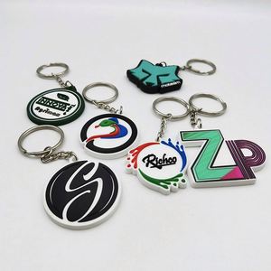 Manufacturer Wholesale Custom Logo <b>Key</b> <b>Chain</b> Embossed 2D Silicon <b>Rubber</b> Soft Pvc Keychain - Product Image 5