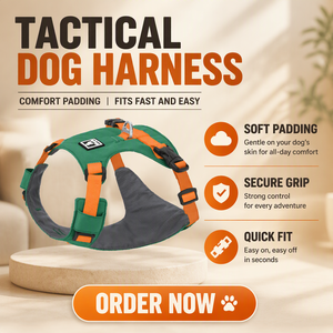 Tactical <strong>Military</strong> Sport Urban <strong>Dog</strong> Chest <strong>Harness</strong> Padded Solid Fashion Oxford Nylon Breathable Quick-Adjust Rope Attachment - Product Image 2