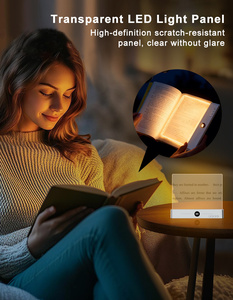 Luce LED per Lettura Libri Ricaricabile USB, Batteria 1200mAh, Portatile, Trasparente, Temperatura Colore Regolabile, Dimmerabile - Product Image 2