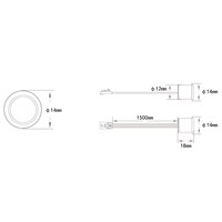 Meilleur prix 12mm LED lampe gradateur armoire capteur qualité supérieure domotique capteur interrupteur