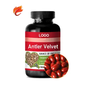 Gel souple pour l'amélioration de la puissance des capsules souples Deer Antler Velvet 1000Mg 500Mg Essence