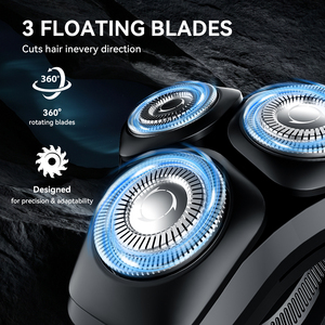 Rasoio Elettrico Rotante 3D Professionale <span class=keywords><strong>per</strong></span> Uomo, Impermeabile IPX7, Senza Fili, con Display LED - Product Image 3