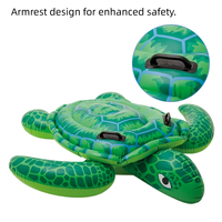 Bouée gonflable en PVC en forme de tortue pour piscine, 134x112x52cm, pour enfants, pour la plage, les fêtes aquatiques et le plaisir estival