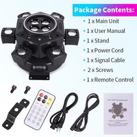 Oferta Especial: Exquisita Luz de Escenario de 150W con Seis Brazos, Láser RGBW, DMX512 de 24 Canales, Activación por Sonido, Control Remoto, para Fiestas, Discotecas, KTV, Bares, Clubes, Bodas, Proyector con Soporte de Personalización OEM