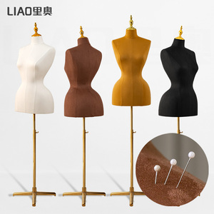 <span class=keywords><strong>Mannequin</strong></span> de présentation demi-corps en mousse flexible à hauteur réglable pour vêtements féminins, pose debout - Product Image 4
