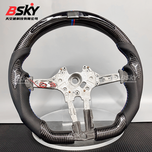 Volante LED de fibra de carbono para <span class=keywords><strong>BMW</strong></span> 320 <span class=keywords><strong>525</strong></span> F10 F30 E90 F70 E71 F31 F32 X5 X6 F01 F07 F20 F11 F22 F25 M3 M4 M5, estilo deportivo - Product Image 6