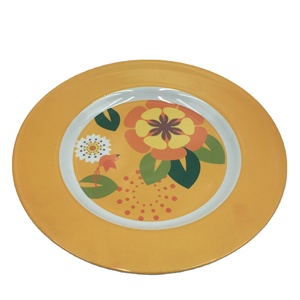 Assiettes en mélamine avec pendentif lune et étoile, vente en gros d'usine, vaisselle de table plaquée or pour Bars de Restaurant - Product Image 4