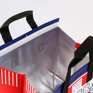 부직포 테이크 아웃 열 보존 가방 PE 알루미늄 호일 포장 케이터링 식품 가방 플라스틱 테이크 아웃 보관 가방 - Product Image 1