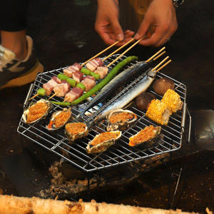 Soporte portátil de metal para fogatas, rejilla rectangular para fuego al aire libre, para pícnic, barbacoa, equipo de camping, diseño minimalista - Product Image 3