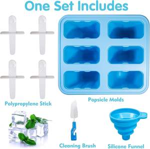 Moule à crème glacée en silicone durable 6/10/12 trous Popsicle Stick fait maison facile à libérer <span class=keywords><strong>KonBo</strong></span> 1-3L Capacité manuelle - Product Image 4