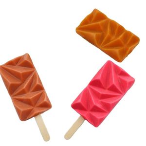 Molde de silicona ecológico para helados con 4 cavidades ovaladas y forma de diamante, modelo de dibujos animados, tamaño grande, sin estampado, libre de BPA, OEM/ODM - Product Image 1