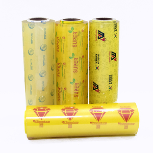 Película de PVC Elástica Transparente de Alta Calidad, Fabricada en China, a Bajo Precio, para Envolver Alimentos, Rollo <span class=keywords><strong>Jumbo</strong></span> - Product Image 3