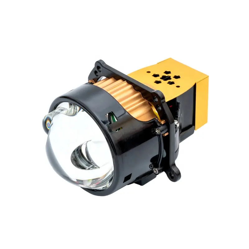 Süper parlak 75W 3 inç projektör far Bi LED çift Lens modu çekim ışığı işın RHD LHD yükseltme otomatik ampul