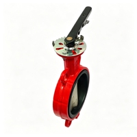 Vanne papillon à joint torique en fonte ductile Wanlian D71X avec revêtement en caoutchouc, personnalisation professionnelle, DN50-DN200, avec poignée