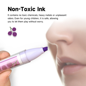 Kmay K-376A/6B Trái Cây Không Độc Hại Mực <span class=keywords><strong>Highlighter</strong></span> Bút Đánh Dấu Nhiều Màu Biểu Tượng Tùy Chỉnh Văn Phòng Phẩm <span class=keywords><strong>Highlighter</strong></span> Bút - Product Image 4