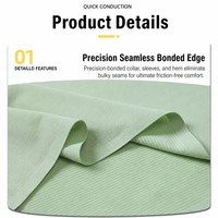 T-shirt de sport pour homme, design OEM personnalisé, tissu extensible doux, anti-transpiration, anti-boulochage, respirant, pour l'entraînement et le sport