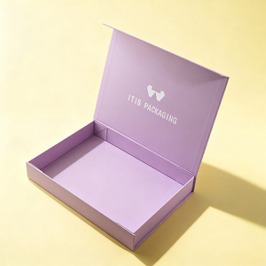 Индивидуальная складная магнитная коробка для упаковки носков, рубашек и подарков, из тисненых переработанных материалов, маленькая коробка на заказ - Product Image 2