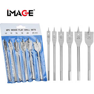 Juego de brocas planas para madera Image, 10-25 mm, 6 piezas, para taladrar y ensanchar agujeros en madera - Product Image 1