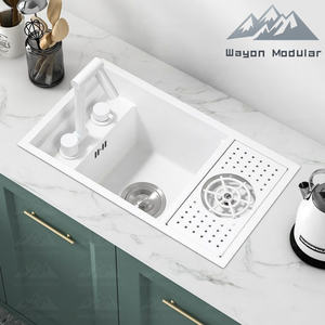 Wayon blanc bar évier petit évier Mini évier île Invisible petite taille évier café caché tasse dispositif de lavage - Product Image 3