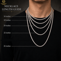 Collier tennis personnalisé à deux pendentifs, taille marquise/baguette, couleur D, moissanite de haute qualité, argent 925, style rappeur