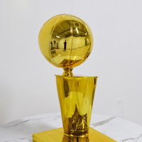 Trophée de tournoi de basketball 2026 en alliage de zinc gravé au laser, durable, 12cm/30cm/45cm/60cm, objet de collection sportif pour fans