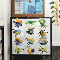XINGLE Ensemble de 12 blocs de construction en plastique ABS écologiques 1:8, jouet éducatif certifié CE, boîte de couleur originale, unisexe