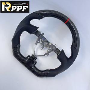 Volante de Fibra de Carbono y Cuero Personalizado Rppf, Accesorios Interiores para Automóviles, Compatible con <span class=keywords><strong>Subaru</strong></span> <span class=keywords><strong>Impreza</strong></span> WRX STI 2002-2004 - Product Image 6