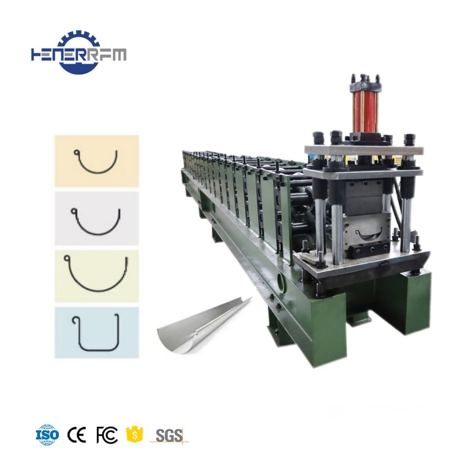 HENER Full Automatic Half Round Gutter Roll Forming Machine Provide ...