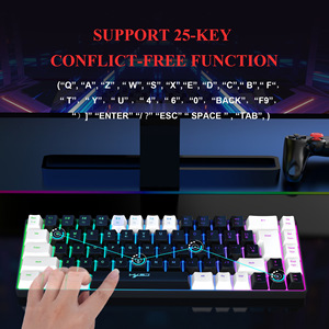 Teclado Mecánico para Juegos V200 Multifunción con Retroiluminación LED, USB, Cableado, Teclas Coreanas/Espanholas, Nuevo - Product Image 3