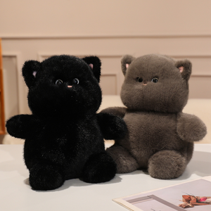 En gros, Jouet en peluche Hakimi, chat blanc dodu et mignon, en coton PP et maille, <span class=keywords><strong>cadeau</strong></span> <span class=keywords><strong>d</strong></span>'<span class=keywords><strong>anniversaire</strong></span> - Product Image 2