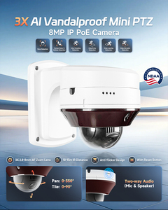 Caméra IP Dôme PTZ Mini AI 8MP IMX415 avec Zoom Optique 3X et Audio Bidirectionnel 350° °   Caméra <span class=keywords><strong>de</strong></span> sécurité extérieure PoE compatible avec Pan Hik NVR - Product Image 2