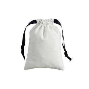 Bolsas de Algodón con Cordón, Blancas con Cintas Negras, Rectangulares, para Empaque de Joyería, Almacenamiento de Pulseras y Brazaletes, Bolsa de Regalo, 8x10cm 15x20cm - Product Image 5
