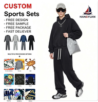 Ensemble streetwear unisexe : sweat à capuche oversize court en molleton délavé et pantalon de survêtement droit – Vêtements de travail