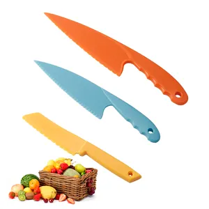 Set de 3 couteaux à fruits en plastique pour enfants Couteau de chef de cuisine Couteau à fruits et légumes
