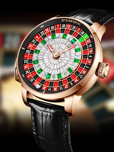 Orologio da <span class=keywords><strong>Uomo</strong></span> di Design PINDU 6628 con Movimento Meccanico NH35A, Pulsante per Gioco della Roulette Russa, Vetro Zaffiro e Quadrante con Diamanti - Product Image 5