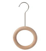 Crochet rond en bois de hêtre 10x14cm en gros - Cintre pour foulards Kindome Clothing Store
