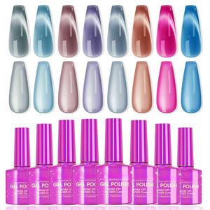 Gel Magnético Holográfico de 8ml para Uñas, Efecto Ojo de Gato, Semipermanente, Desprendible, para Arte de Uñas y Manicura DIY - Product Image 2