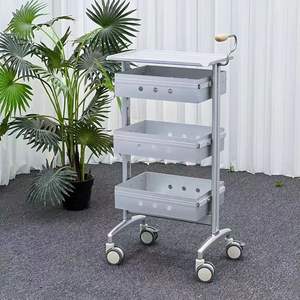 Chariot de coiffure et d'esthétique en alliage d'aluminium, chariot spécifique pour salon de coiffure avec roulettes - Product Image 6