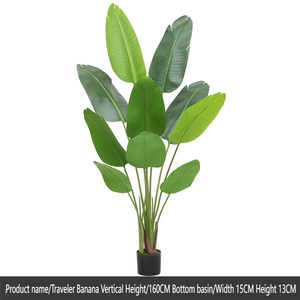 Palmier du voyageur artificiel, <span class=keywords><strong>grande</strong></span> <span class=keywords><strong>plante</strong></span> <span class=keywords><strong>tropicale</strong></span>, <span class=keywords><strong>d</strong></span>écoration intérieure/extérieure, aménagement paysager moderne et luxueux, en plastique, personnalisable, Pâques - Product Image 3