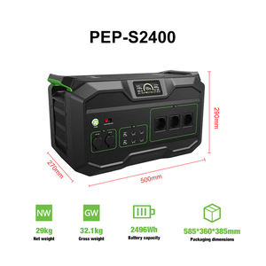 เครื่องจั๊มสตาร์ท 2400W 2496Wh MPPT สถานีไฟฟ้าพกพา แบตเตอรี่ LiFePO4 คลื่นไซน์บริสุทธิ์ PD 100W ช่องจุดบุหรี่ ปลั๊กอเนกประสงค์ - Product Image 2