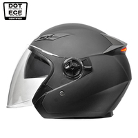 Nouveau casque de moto modulaire ABS demi-face, vente en gros d'usine, certifié DOT, double visière, feu arrière LED, absorption des chocs