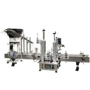 Machine de capsulage automatique linéaire industrielle avec trieuse vibratoire intelligente pour le serrage des bouchons de petites fioles et de bouteilles cosmétiques et alimentaires - Product Image 3
