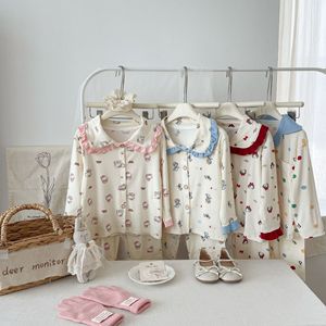 <span class=keywords><strong>Pigiama</strong></span> da Ragazza <span class=keywords><strong>in</strong></span> <span class=keywords><strong>Pile</strong></span> Autunnale Confortevole con Colletto Rovesciato, Maniche Lunghe e Pantaloni Lunghi, Design Cartoon - Product Image 1