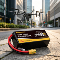 Batterie de drone semi-solide 350Wh/kg, pack de batteries LiPo 39000mAh 6S-14S pour drone agricole, drone cargo et aéronef VTOL
