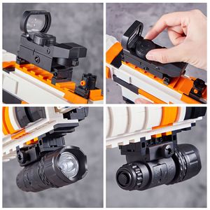 ของเล่นประกอบรูปแบบปืนไรเฟิลจู่โจม M4A4 รุ่นใหม่ ของเล่นเสริมพัฒนาการสำหรับเด็กผู้ชาย ของเล่นตัวต่อพลาสติกประกอบเอง สไตล์ที่ได้รับแรงบันดาลใจ - Product Image 4