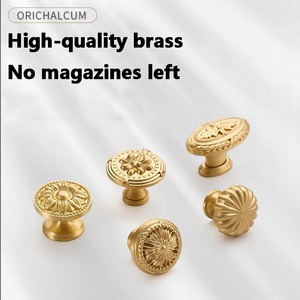 American Brass Handle Solid <strong>Antique</strong> Finish Durable Rust-Resistant Hardware for Kitchen Cabinets Bedroom Dressers Classic Home - Product Image 3
