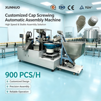 Machine d'assemblage automatique de couvercles en plastique XUNNUO, équipement de vissage de bouchons avec moteur PLC, traitement personnalisé, garantie 1 an