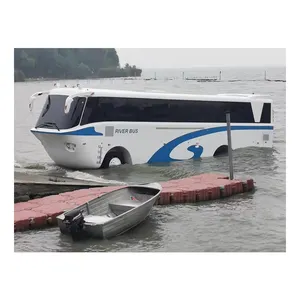 China Popular Brand Diesel LHD Fairly Luxury Tour Coaches Amphibious Bus Boat for Sightseeing