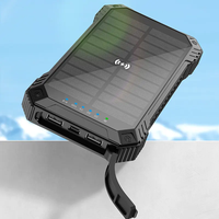 Nouvelle batterie solaire étanche 26800 mAh avec double port USB, chargeur solaire pour voyage en extérieur, powerbank mobile 22,5 W